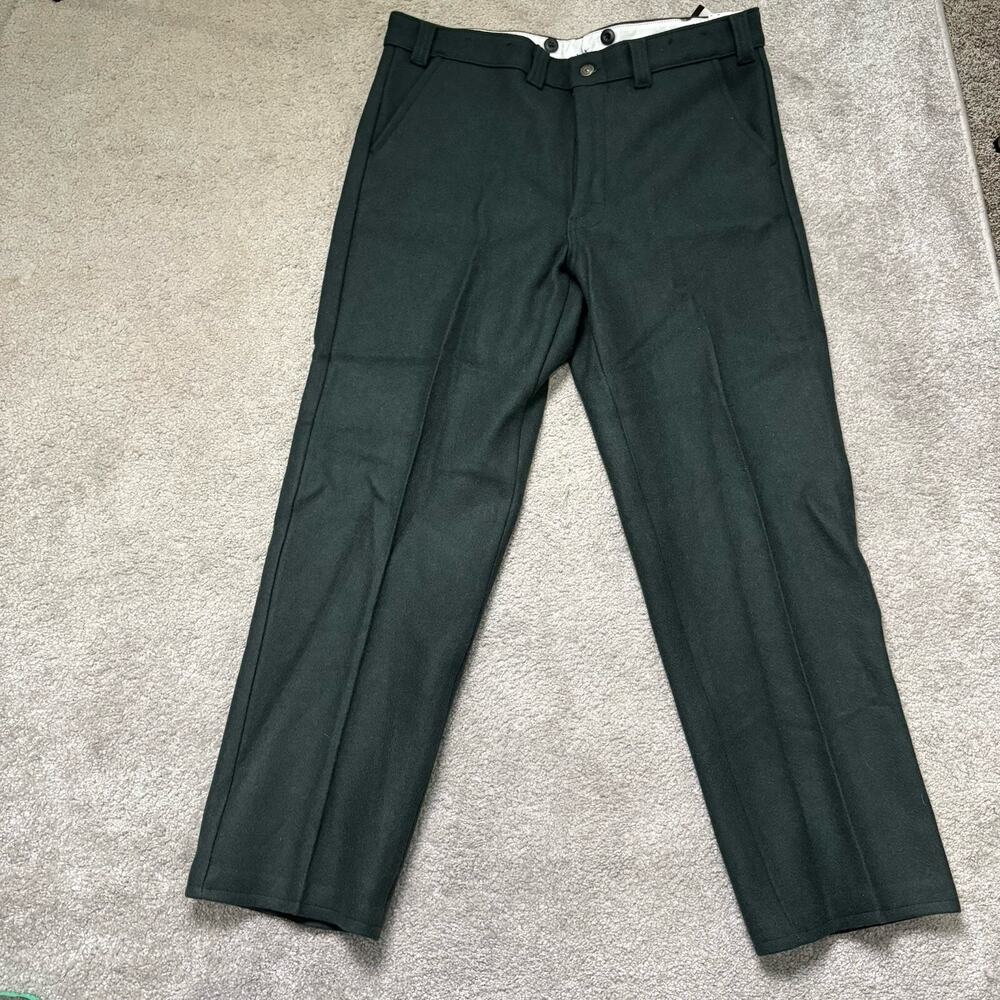 Codet Vintage Mens Wool Green Pants Size 36x31 Made in Canada Outerwear Hunting
